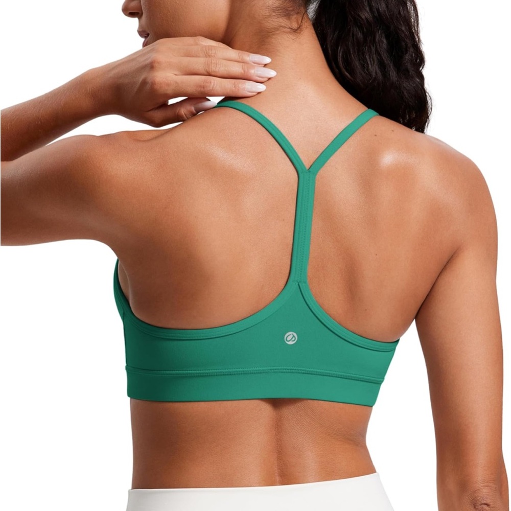 CRZ Yoga Green Racerback Sports Bra